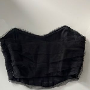 Zara Cropped Corset Tulle Top